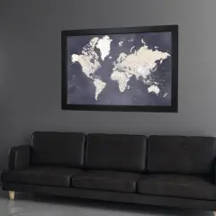 Home Magnetics World Map - L Midnight Blue