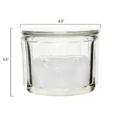 Storied Home Round Pressed Glass Salt Cellar