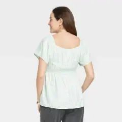Short Sleeve Woven Popover Maternity Shirt - Isabel Maternity by Ingrid & Isabel&trade;