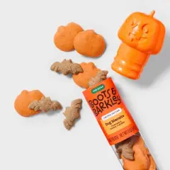 Halloween Pumpkin Flavor Biscuit Filled Jack-O-Lantern Tube Dog Treats - Boots & Barkley&trade; 5oz