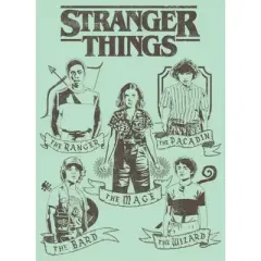 Girl's Stranger Things Group Shot Classes T-Shirt