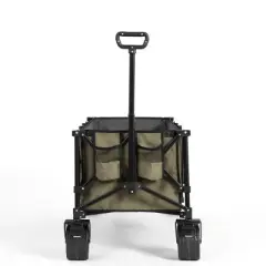 Foldable Extended Steel Wagon Carts With All-Terrain Wheels,Outdoor Utility Wagon For Camping Shopping Sports Fishing -The Pop Home