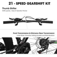 27 Inch Mountain Bike 21 Speed, Suspension Fork, Aluminum Frame Disc Brake, Mountain Biking