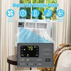 Jojoka 12,000 BTU Window Air Conditioner with WiFi,3 Fan Speeds,24H Timer & Remote Control,Cools Up to 550 Sq.Ft