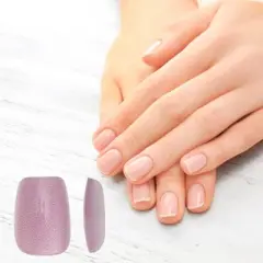 Unique Bargains Women's Full Coverage Fake Nails XS Yellow Purple 1 Pc