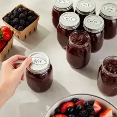 Juvale 300 Piece Dissolvable Labels for Food Containers and Mason Jars, Stickers in 8 Designs for Labeling Kitchen and Pantry Containers, 1 x 2.25 In