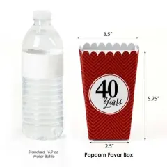 Big Dot of Happiness We Still Do - Ruby - 40th Wedding Anniversary Party Favors Popcorn Treat Boxes - Set of 12