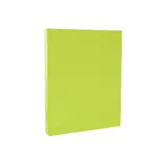 JAM Paper Smooth Colored Paper 24 lbs. 8.5" x 11" Ultra Lime Green 50 Sheets/Pack (104034A)