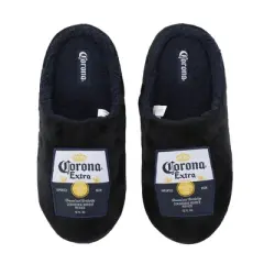 Corona Beer Labels Men's Black Scuff Slippers