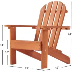 Kumasinova 19"/30"/29" Folding Adirondack Chair,Hemlock Wood Pre-Assembled Outdoor Chairs,330lb Capacity,Camping Chairs for Garden,Patio&Poolside