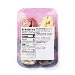 Teeny Tiny Lunch Bites Uncured Pepperoni, Mozzarella, Dark Chocolate Covered Pretzels & Yogurt Covered Raisins 3.2oz - Good & Gather&trade;