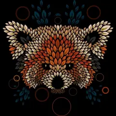 Women's Design By Humans Red Panda Face By LetterQ Racerback Tank Top