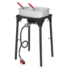 Winado Double Fryer With 2 Baskets Propane Burners For Outdoor Cooking