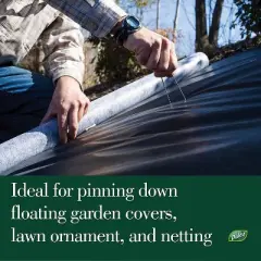 Gardeneer by Dalen 4" Garden Staples &ndash; Heavy-Duty Steel Stakes for Landscape Fabric, Netting, and Garden Covers, 20 Count