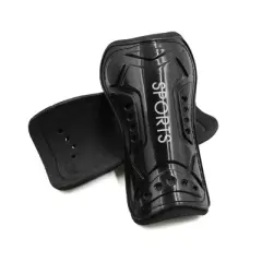 Unique Bargains Kid's Football Shin Protective Gear Black 2 Pcs