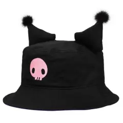 My Melody Kuromi Inspired Black unisex Bucket Hat with ears