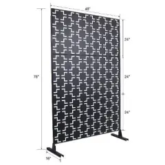 PAGED Outdoor Privacy Screen, Metal Patio Privacy Screen Outdoor, Outdoor Privacy Screen Freestanding for Deck Balcony Patio Lawn Garden