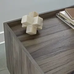 Harvey Park Writing Desk with Storage Desk Jet Acacia - Sauder