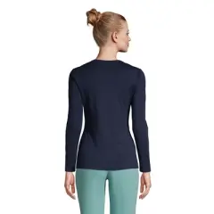 Lands' End Women's Tall All Cotton Long Sleeve Crewneck T-Shirt