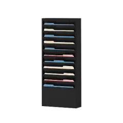 Durham Wide-Pocket Vertical Literature Racks 10 Pocket Black 406-08