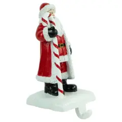 Northlight 7" Santa Claus with Candy Cane Christmas Stocking Holder