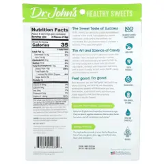 Dr. John's Healthy Sweets Classic Fruit Hard Candy, Blue Raspberry, Cherry, Grape, Lemon, Lime, & Orange, 3.85 oz (109 g)