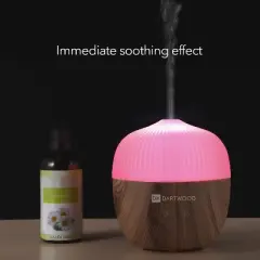 Dartwood Mini Aroma Diffuser - Mini Aromatherapy Essential Oil Diffuser for Your Home (Wood Grain)