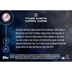 Topps MLB Topps NOW Card 351NY Yankees Tyler Austin/Aaron Judge Trading Card