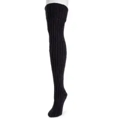 MUK LUKS Women's Chunky Ribbed Over the Knee Socks