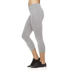 Reebok Womens Capri Seamed Compression Athletic Pants