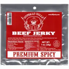 Buffalo Bills 1oz Premium Spicy Beef Jerky Packs 12-Count (spicy beef jerky made from top round)