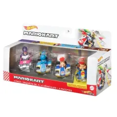 Hot Wheels Mario Kart Diecast - 4 pk