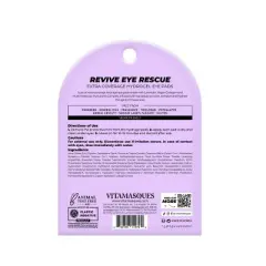 Vitamasques XL Hydrogel Eye Pads with Petals - Molecular Hyaluronic Complex - Aloe - 0.24oz/2ct