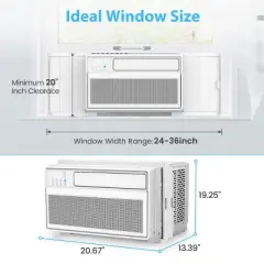 Kismile Medium Room Window Air Conditioner , Remote Included ( 120-Volt , 12000-BTU )