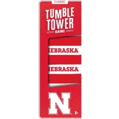 MasterPieces Real Wood Block Tumble Towers - NCAA Nebraska Cornhuskers