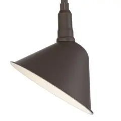 Franklin Iron Works Neihart Rustic Farmhouse Outdoor Wall Light Fixtures Set of 2 Bronze Gooseneck Arm Downlight 18 1/4" for Post Exterior