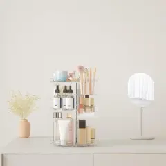 Maison 360 Rotating Makeup Organizer, DIY 8 Adjustable Layers Spinning Skincare Organizer