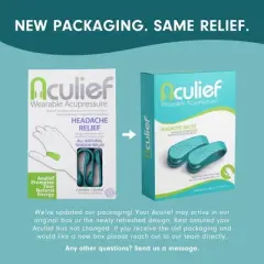 Aculief Acupressure Headache, Migraine, Tension Relief Wearable &ndash; Supporting Acupressure Relaxation 2 Pack - (X-Small/Kids Teal)