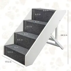 Arf Pets Dog Stairs, Wood Pet Steps for Small & Large Dogs