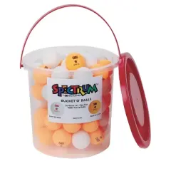 S&S Worldwide Spectrum Bucket Of Table Tennis Balls Pk60