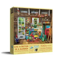 Sunsout Life is Better in a Garden 500 pc Large Pieces  Jigsaw Puzzle 31960