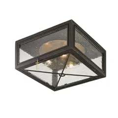 Troy Lighting Randolph 3 - Light Flush Mount in  Bronze Clear Seeded Shade