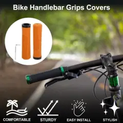 Unique Bargains Bike Handlebar Grips Covers 5.31" Orange 1 Pair