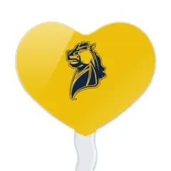 Central Oklahoma Secondary Logo Heart Love Cupcake Picks Toppers Decoration Set of 6