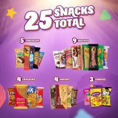 Eastanbul International Snack Box, 25 Full-Size Foreign Snack Box, 2.7lb