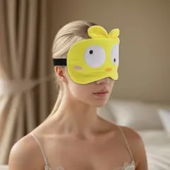 Unique Bargains Soft Cartoon Sleep Mask Duck Yellow 1 Pc