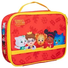 Daniel Tiger's Neighborhood Insulated Lunch Sleeve - Reusable Heavy Duty Tote Bag w Mesh Pocket (Friends) - Great Children's Gift