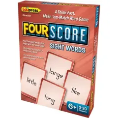 Teacher Created Resources Four Score Card Game: Sight Words, Pack of 3