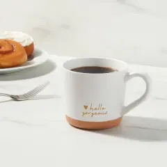 15oz Stoneware Hello Gorgeous Mug - Threshold&trade;: Traditional White Coffee Mug, Dishwasher & Microwave Safe, 1 Piece