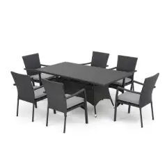 Thompson 7pc Wicker Dining Set - Christopher Knight Home